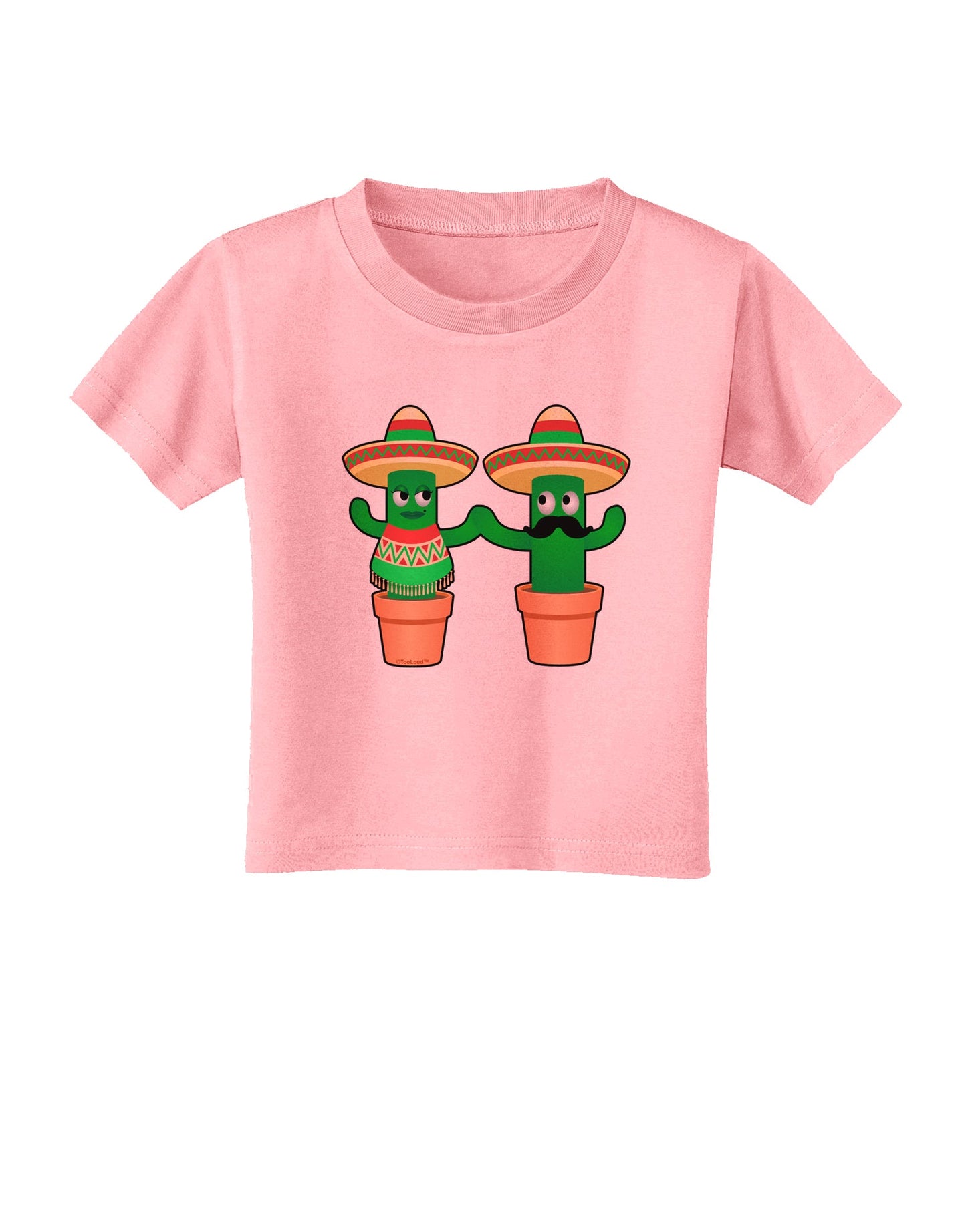 Fiesta Cactus Couple Toddler T-Shirt by TooLoud-Toddler T-Shirt-TooLoud-Candy-Pink-2T-Davson Sales