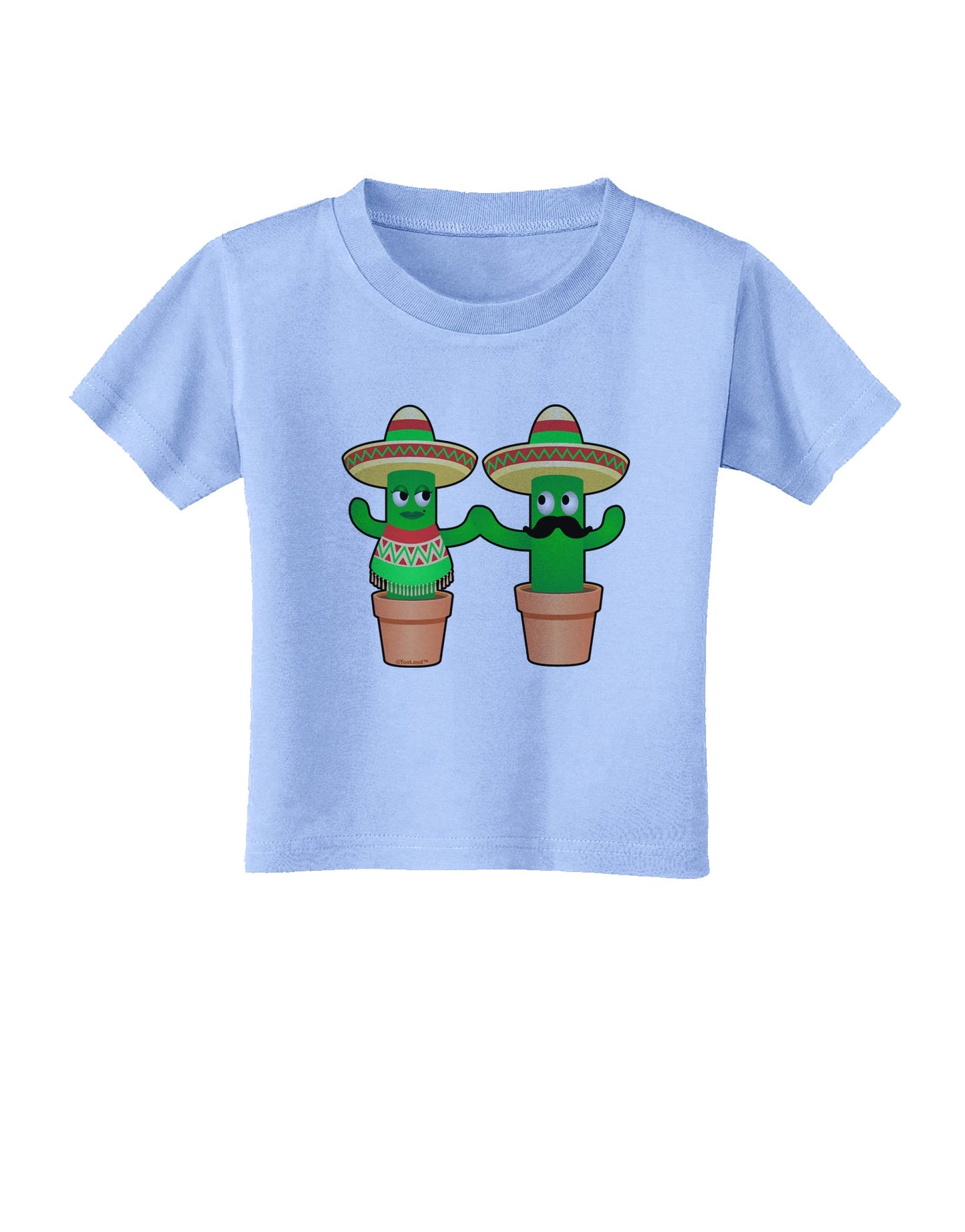 Fiesta Cactus Couple Toddler T-Shirt by TooLoud-Toddler T-Shirt-TooLoud-Aquatic-Blue-2T-Davson Sales