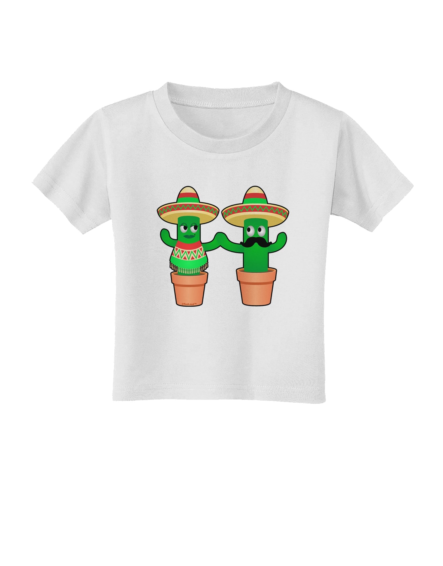 Fiesta Cactus Couple Toddler T-Shirt by TooLoud-Toddler T-Shirt-TooLoud-White-2T-Davson Sales