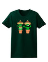 Fiesta Cactus Couple Womens Dark T-Shirt-TooLoud-Forest-Green-Small-Davson Sales