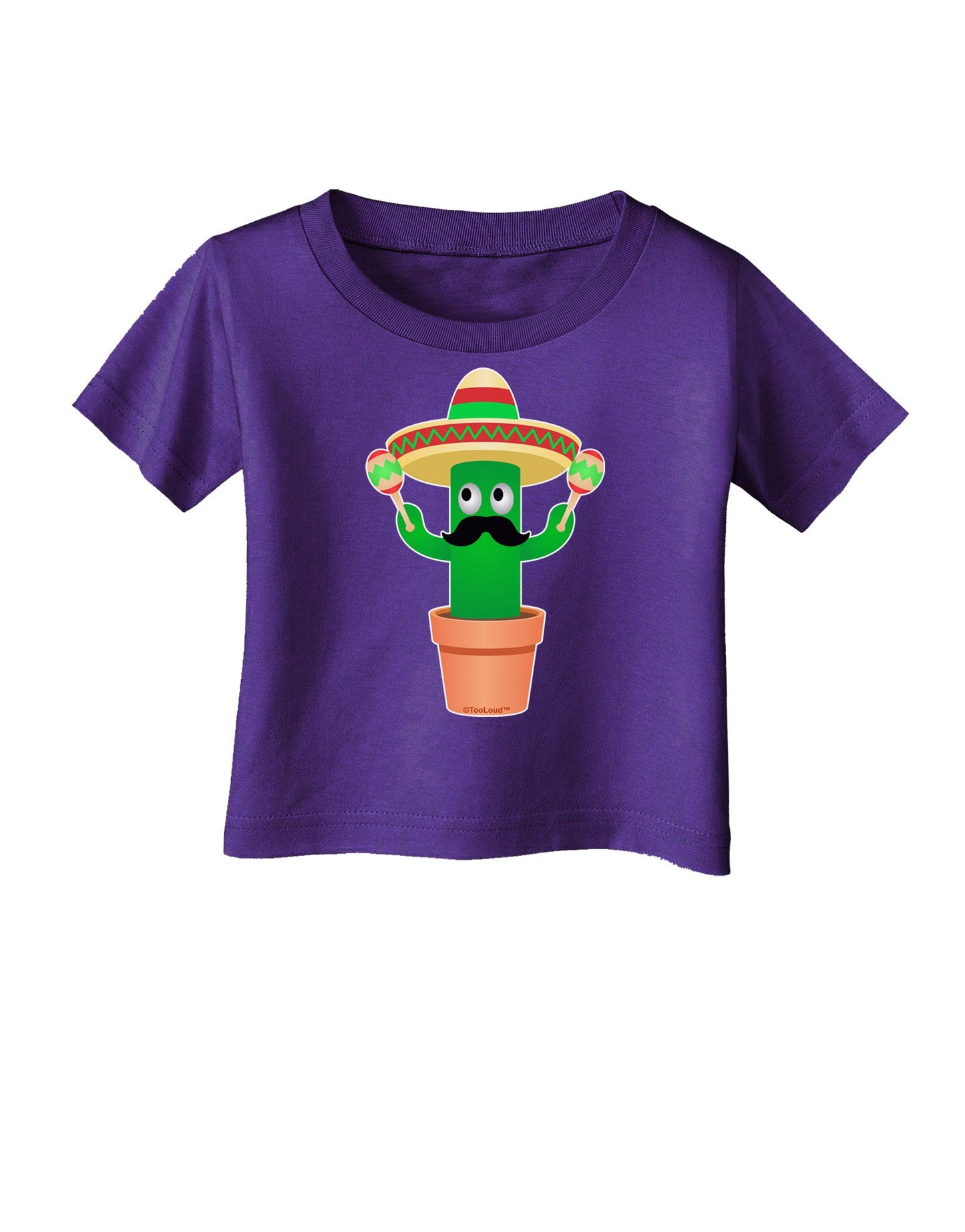 Fiesta Cactus Infant T-Shirt Dark-Infant T-Shirt-TooLoud-Purple-06-Months-Davson Sales