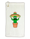 Fiesta Cactus Micro Terry Gromet Golf Towel 16 x 25 inch by TooLoud-Golf Towel-TooLoud-White-Davson Sales