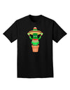 Fiesta Cactus Poncho Adult Dark T-Shirt-Mens T-Shirt-TooLoud-Black-Small-Davson Sales