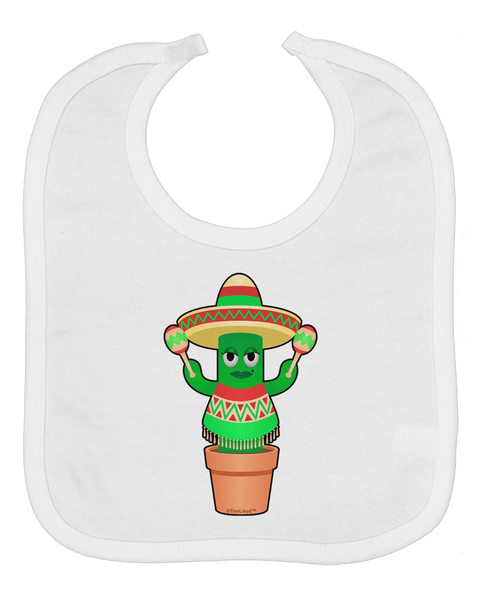 Fiesta Cactus Poncho Baby Bib