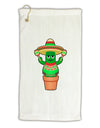 Fiesta Cactus Poncho Micro Terry Gromet Golf Towel 16 x 25 inch by TooLoud-Golf Towel-TooLoud-White-Davson Sales