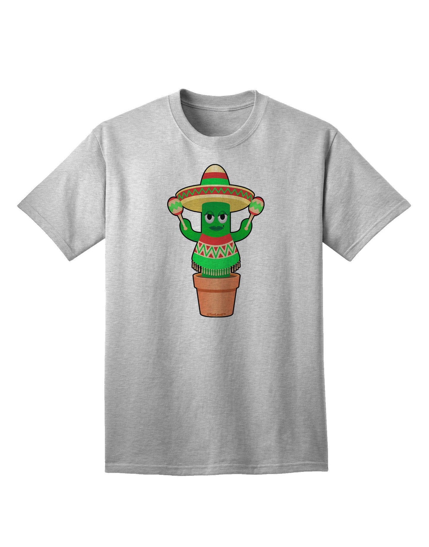 Fiesta Cactus Poncho - Premium Adult T-Shirt Collection-Mens T-shirts-TooLoud-AshGray-Small-Davson Sales