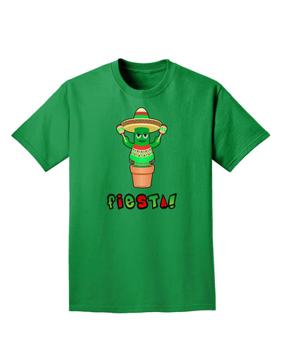 Fiesta Cactus Poncho Text Adult Dark T-Shirt-Mens T-Shirt-TooLoud-Kelly-Green-Small-Davson Sales