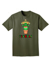 Fiesta Cactus Poncho Text Adult Dark T-Shirt-Mens T-Shirt-TooLoud-Military-Green-Small-Davson Sales