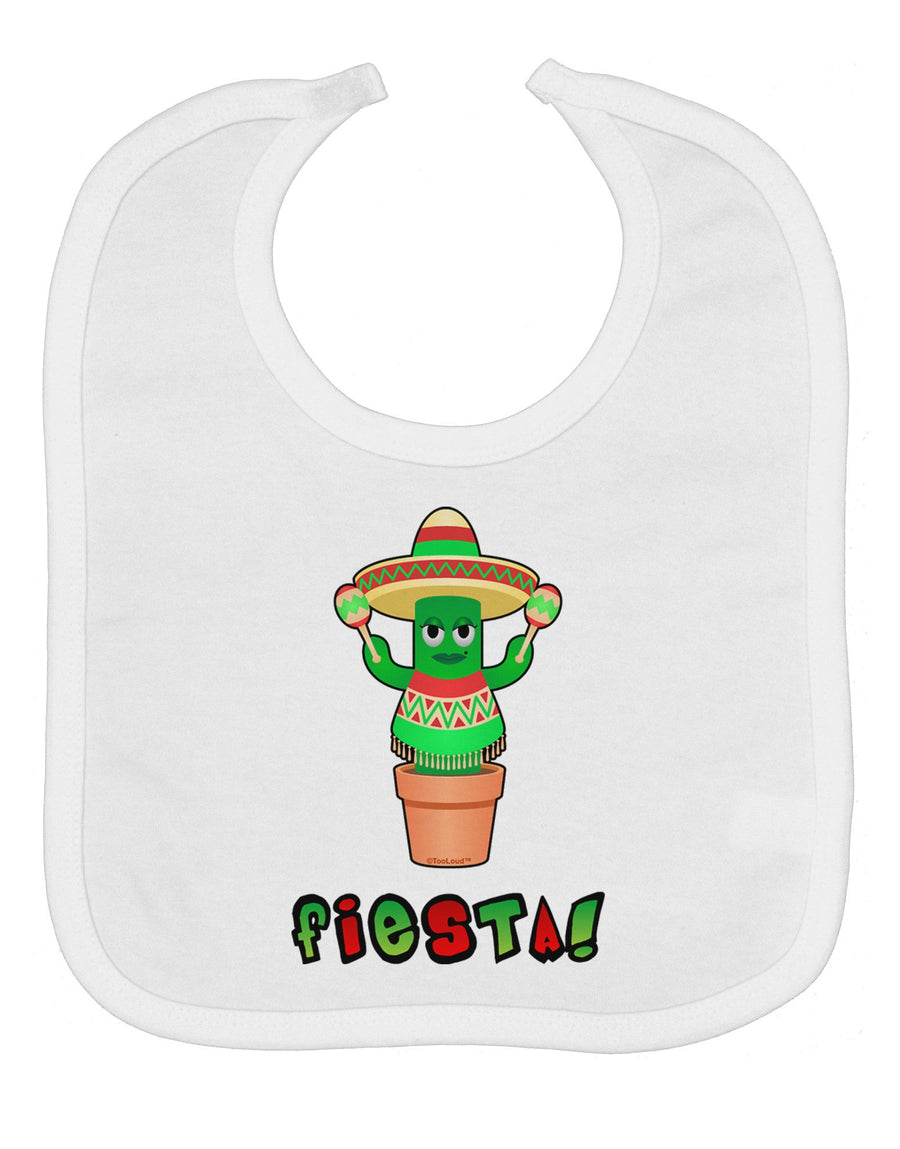 Fiesta Cactus Poncho Text Baby Bib