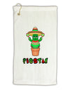 Fiesta Cactus Poncho Text Micro Terry Gromet Golf Towel 16 x 25 inch by TooLoud-Golf Towel-TooLoud-White-Davson Sales