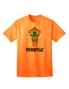 Fiesta Cactus Poncho Text Premium Adult T-Shirt - Ecommerce Exclusive-Mens T-shirts-TooLoud-Neon-Orange-Small-Davson Sales