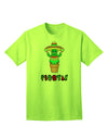 Fiesta Cactus Poncho Text Premium Adult T-Shirt - Ecommerce Exclusive-Mens T-shirts-TooLoud-Neon-Green-Small-Davson Sales