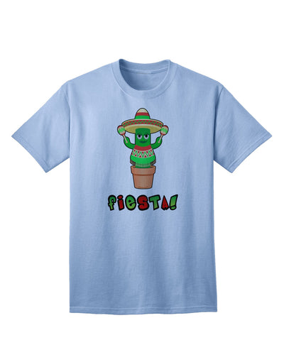 Fiesta Cactus Poncho Text Premium Adult T-Shirt - Ecommerce Exclusive-Mens T-shirts-TooLoud-Light-Blue-Small-Davson Sales