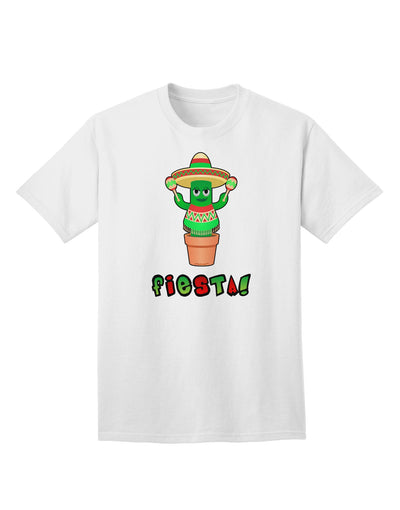 Fiesta Cactus Poncho Text Premium Adult T-Shirt - Ecommerce Exclusive-Mens T-shirts-TooLoud-White-Small-Davson Sales