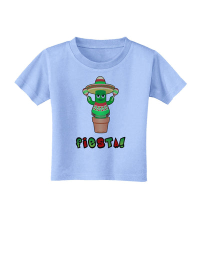 Fiesta Cactus Poncho Text Toddler T-Shirt-Toddler T-Shirt-TooLoud-Aquatic-Blue-2T-Davson Sales