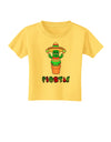 Fiesta Cactus Poncho Text Toddler T-Shirt-Toddler T-Shirt-TooLoud-Yellow-2T-Davson Sales