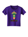 Fiesta Cactus Poncho Text Toddler T-Shirt Dark-Toddler T-Shirt-TooLoud-Purple-2T-Davson Sales