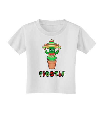 Fiesta Cactus Poncho Text Toddler T-Shirt-Toddler T-Shirt-TooLoud-White-2T-Davson Sales