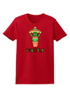 Fiesta Cactus Poncho Text Womens Dark T-Shirt-TooLoud-Red-X-Small-Davson Sales