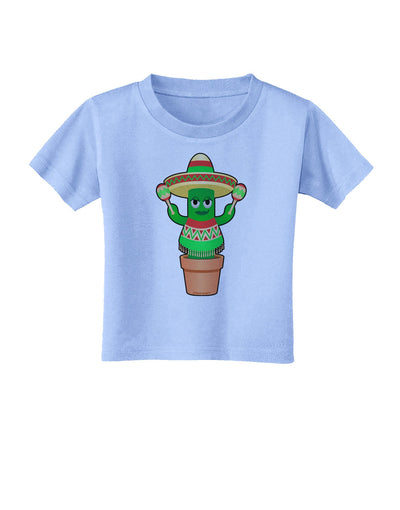 Fiesta Cactus Poncho Toddler T-Shirt-Toddler T-Shirt-TooLoud-Aquatic-Blue-2T-Davson Sales