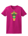 Fiesta Cactus Poncho Womens Dark T-Shirt-TooLoud-Hot-Pink-Small-Davson Sales