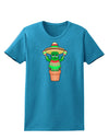 Fiesta Cactus Poncho Womens Dark T-Shirt-TooLoud-Turquoise-X-Small-Davson Sales