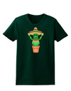 Fiesta Cactus Poncho Womens Dark T-Shirt-TooLoud-Forest-Green-Small-Davson Sales