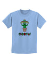 Fiesta Cactus Text Childrens T-Shirt-Childrens T-Shirt-TooLoud-Light-Blue-X-Small-Davson Sales