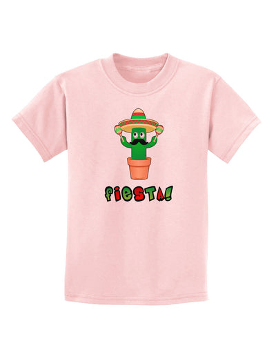 Fiesta Cactus Text Childrens T-Shirt-Childrens T-Shirt-TooLoud-PalePink-X-Small-Davson Sales