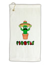 Fiesta Cactus Text Micro Terry Gromet Golf Towel 16 x 25 inch by TooLoud-Golf Towel-TooLoud-White-Davson Sales