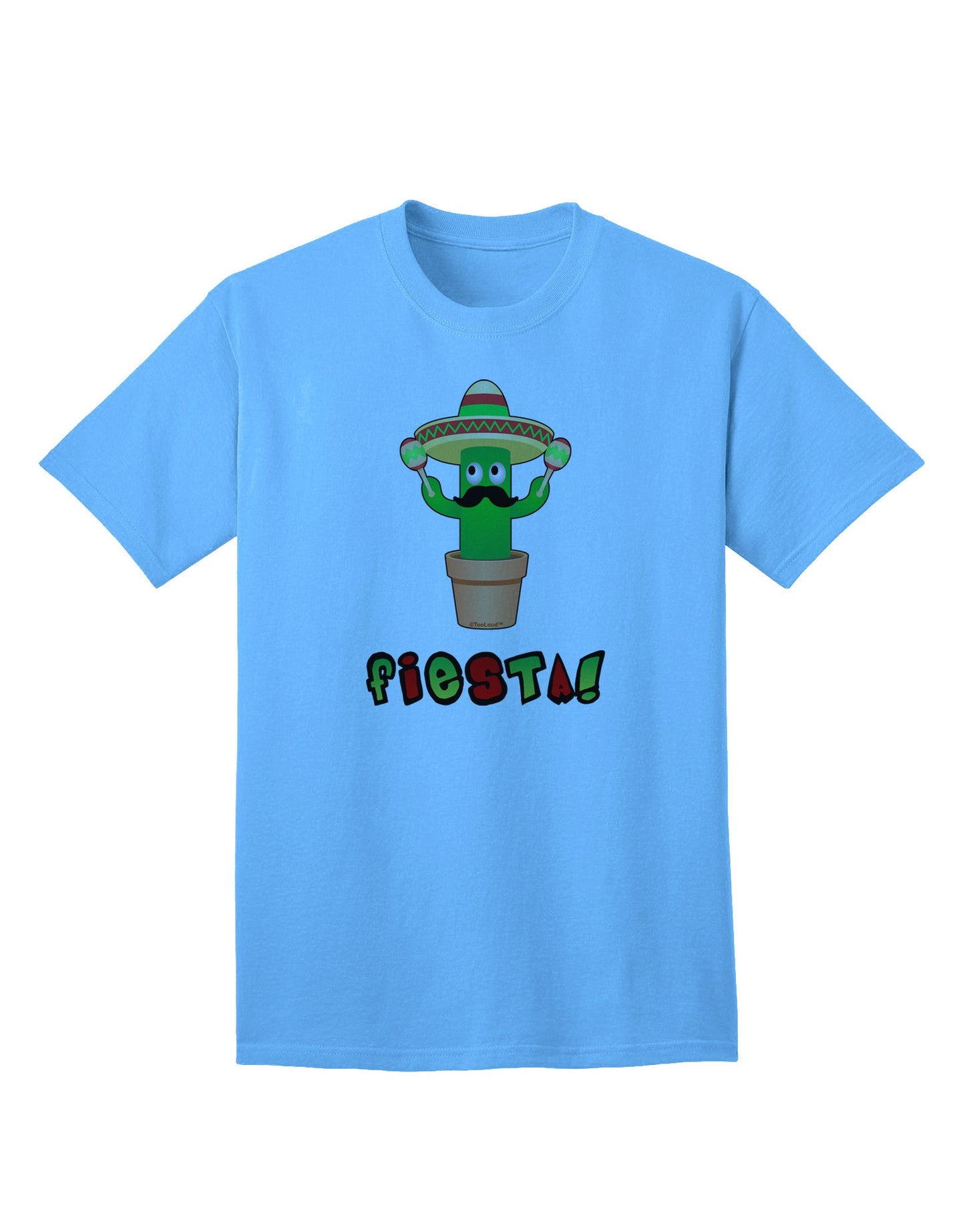 Fiesta Cactus Text Premium Adult T-Shirt - Exclusively for Ecommerce Shoppers-Mens T-shirts-TooLoud-Aquatic-Blue-Small-Davson Sales