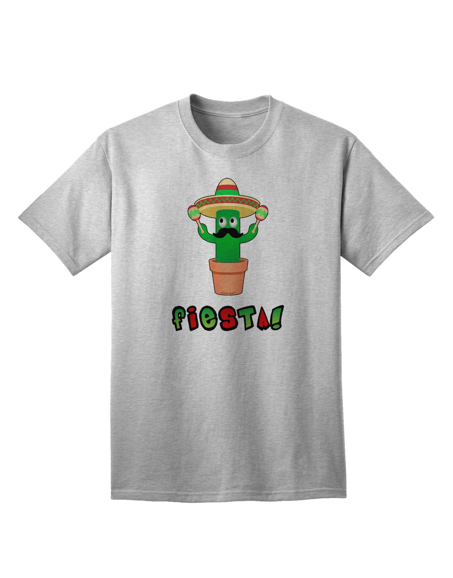 Fiesta Cactus Text Premium Adult T-Shirt - Exclusively for Ecommerce Shoppers-Mens T-shirts-TooLoud-AshGray-Small-Davson Sales
