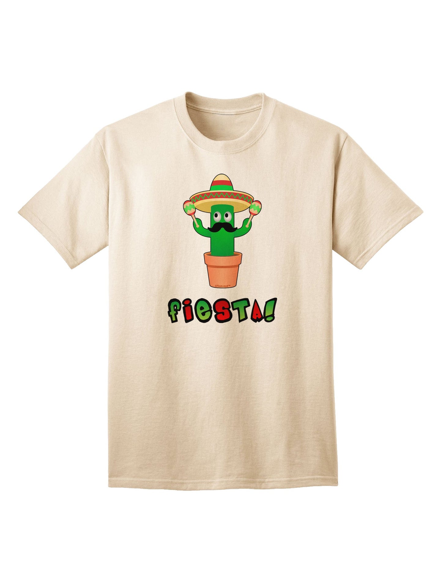 Fiesta Cactus Text Premium Adult T-Shirt - Exclusively for Ecommerce Shoppers-Mens T-shirts-TooLoud-Natural-Small-Davson Sales