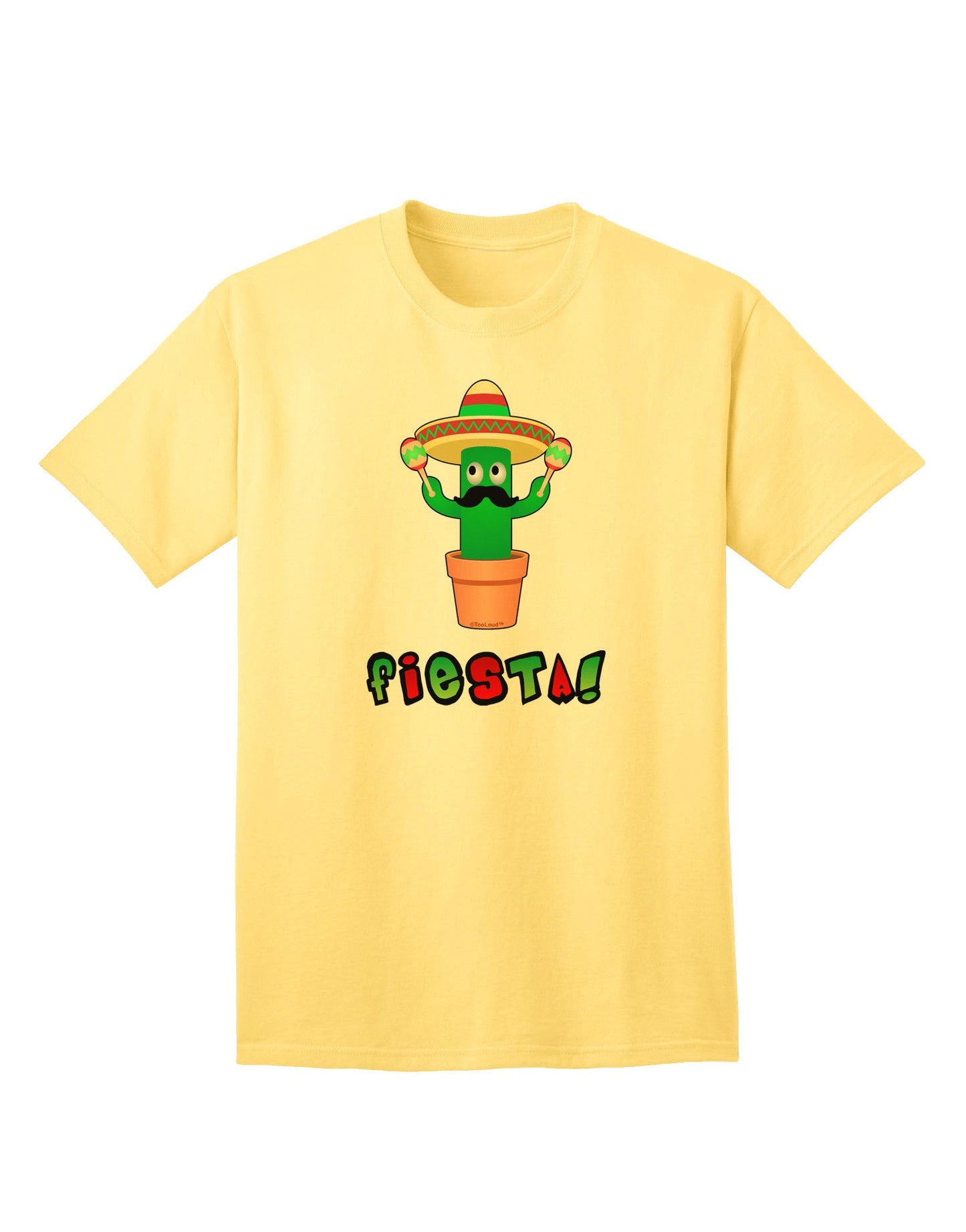 Fiesta Cactus Text Premium Adult T-Shirt - Exclusively for Ecommerce Shoppers-Mens T-shirts-TooLoud-Yellow-Small-Davson Sales