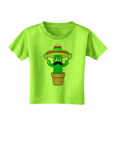 Fiesta Cactus Toddler T-Shirt-Toddler T-Shirt-TooLoud-Lime-Green-2T-Davson Sales