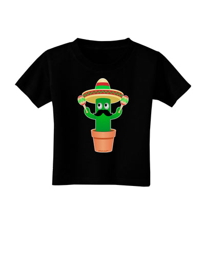 Fiesta Cactus Toddler T-Shirt Dark-Toddler T-Shirt-TooLoud-Black-2T-Davson Sales