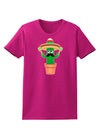 Fiesta Cactus Womens Dark T-Shirt-TooLoud-Hot-Pink-Small-Davson Sales