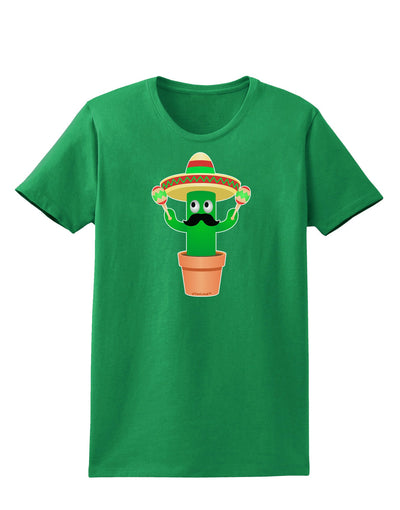 Fiesta Cactus Womens Dark T-Shirt-TooLoud-Kelly-Green-X-Small-Davson Sales