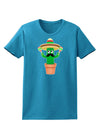 Fiesta Cactus Womens Dark T-Shirt-TooLoud-Turquoise-X-Small-Davson Sales