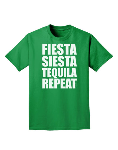 Fiesta Siesta Tequila Repeat Adult Dark T-Shirt by TooLoud-Mens T-Shirt-TooLoud-Kelly-Green-Small-Davson Sales