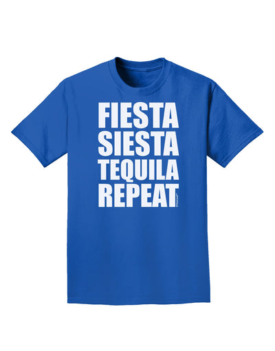 Fiesta Siesta Tequila Repeat Adult Dark T-Shirt by TooLoud-Mens T-Shirt-TooLoud-Royal-Blue-Small-Davson Sales