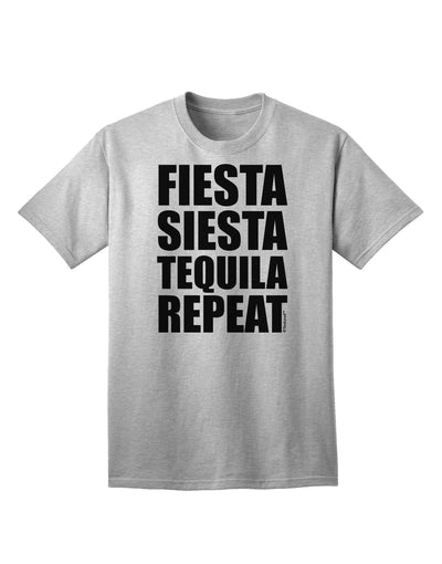 Fiesta Siesta Tequila Repeat Adult T-Shirt - A Vibrant Addition to Your Wardrobe, Crafted by TooLoud-Mens T-shirts-TooLoud-AshGray-Small-Davson Sales