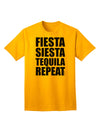 Fiesta Siesta Tequila Repeat Adult T-Shirt - A Vibrant Addition to Your Wardrobe, Crafted by TooLoud-Mens T-shirts-TooLoud-Gold-Small-Davson Sales