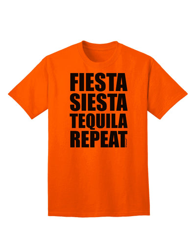 Fiesta Siesta Tequila Repeat Adult T-Shirt - A Vibrant Addition to Your Wardrobe, Crafted by TooLoud-Mens T-shirts-TooLoud-Orange-Small-Davson Sales