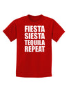 Fiesta Siesta Tequila Repeat Childrens Dark T-Shirt by TooLoud-Childrens T-Shirt-TooLoud-Red-X-Small-Davson Sales