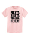 Fiesta Siesta Tequila Repeat Childrens T-Shirt by TooLoud-Childrens T-Shirt-TooLoud-PalePink-X-Small-Davson Sales