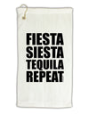 Fiesta Siesta Tequila Repeat Micro Terry Gromet Golf Towel 16 x 25 inch by TooLoud-Golf Towel-TooLoud-White-Davson Sales