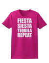 Fiesta Siesta Tequila Repeat Womens Dark T-Shirt by TooLoud-Womens T-Shirt-TooLoud-Hot-Pink-Small-Davson Sales