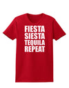 Fiesta Siesta Tequila Repeat Womens Dark T-Shirt by TooLoud-Womens T-Shirt-TooLoud-Red-X-Small-Davson Sales