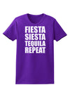 Fiesta Siesta Tequila Repeat Womens Dark T-Shirt by TooLoud-Womens T-Shirt-TooLoud-Purple-X-Small-Davson Sales